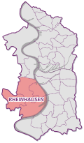 Duisburg Karte Bezirk Rheinhausen